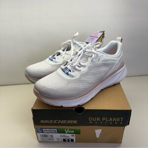 NIB Skechers Edgeride Power Flow Sneaker White Pink Comfort Memory Foam Cool 11